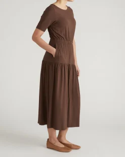 Thea Divine Jersey Midi Dress Peppercorn