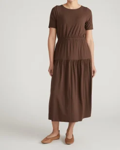 Thea Divine Jersey Midi Dress Peppercorn