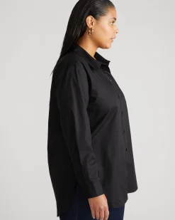 The Artist Oversized Poplin Shirt Black