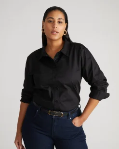 The Artist Oversized Poplin Shirt Black