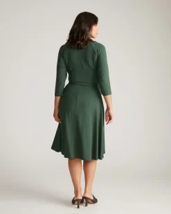 The Divine Jersey Wrap Dress Conifer