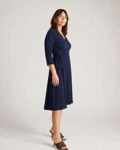 The Divine Jersey Wrap Dress Midnight