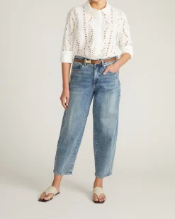 The Embroidered Artist Oversized Poplin Shirt White