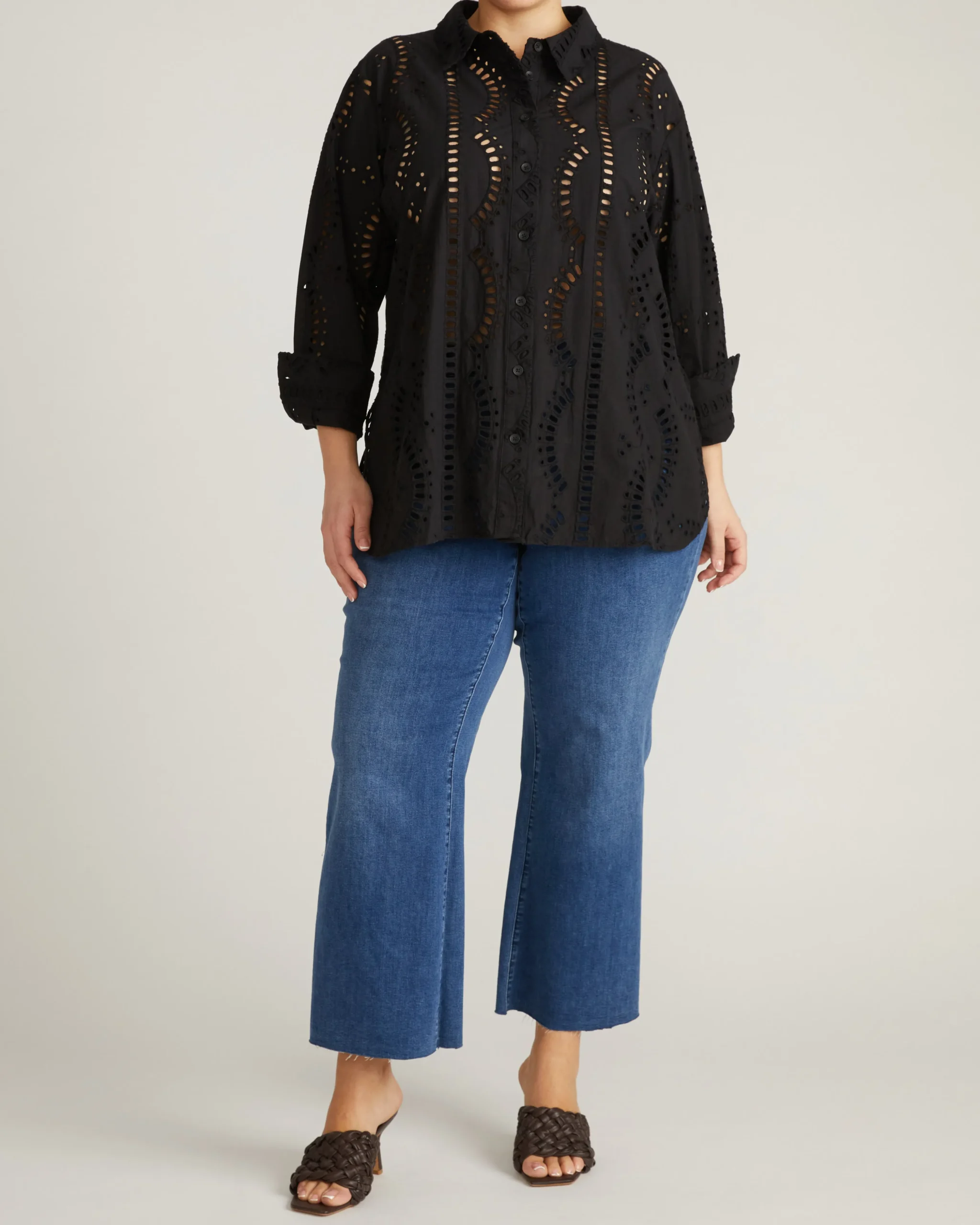 The Embroidered Artist Oversized Poplin Shirt Black