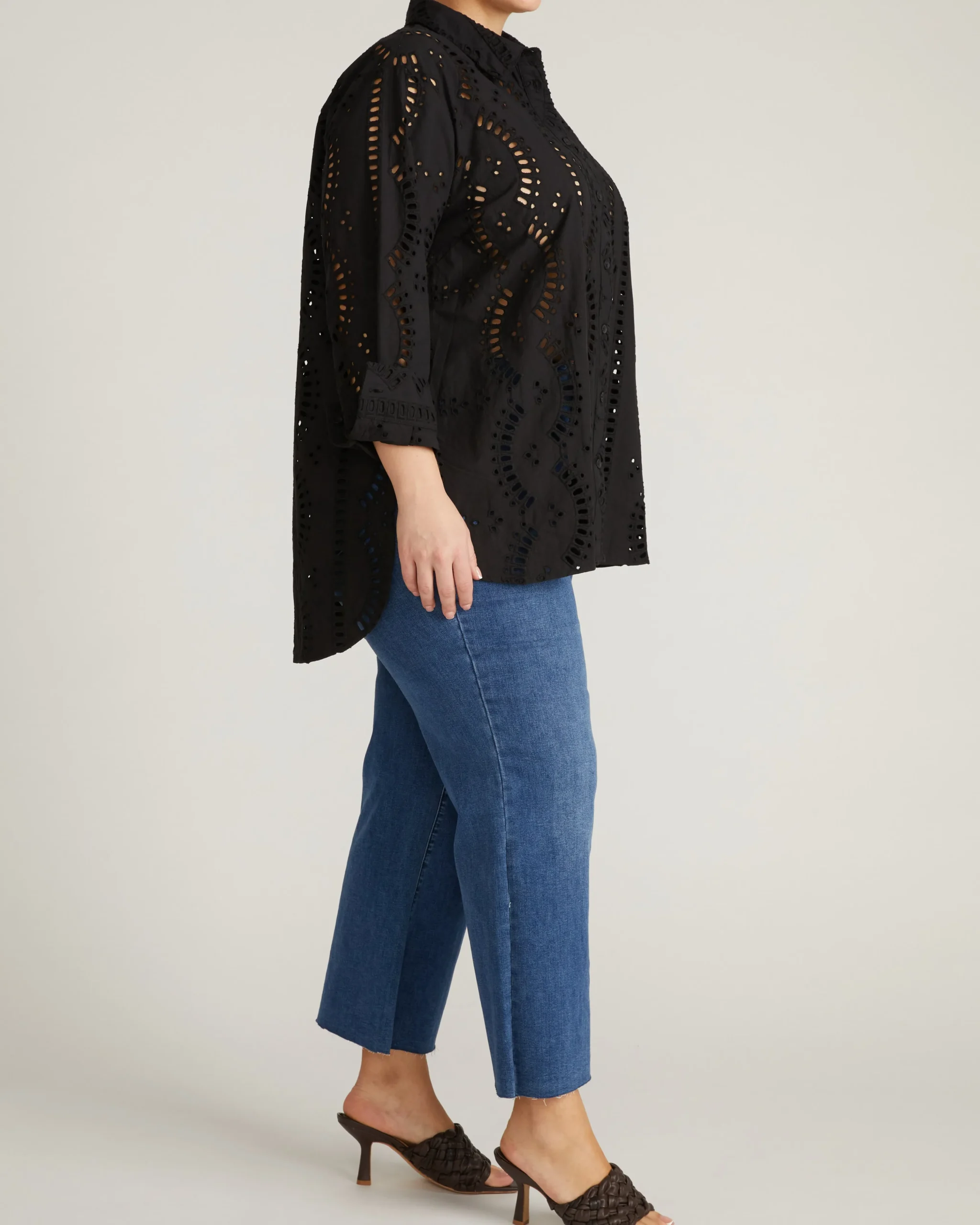 The Embroidered Artist Oversized Poplin Shirt Black