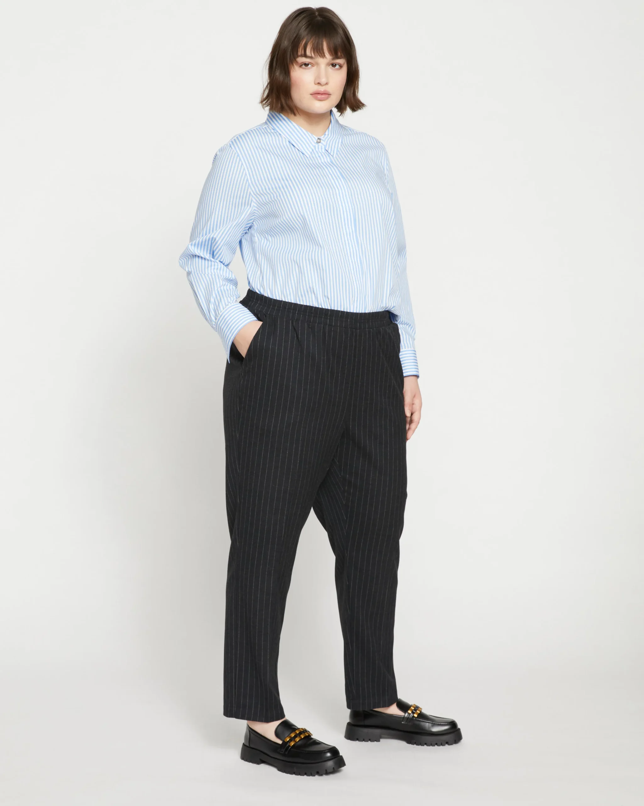 The Pinstripe Pant Graphite