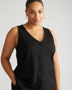 The Tailored Ponte Vest Black