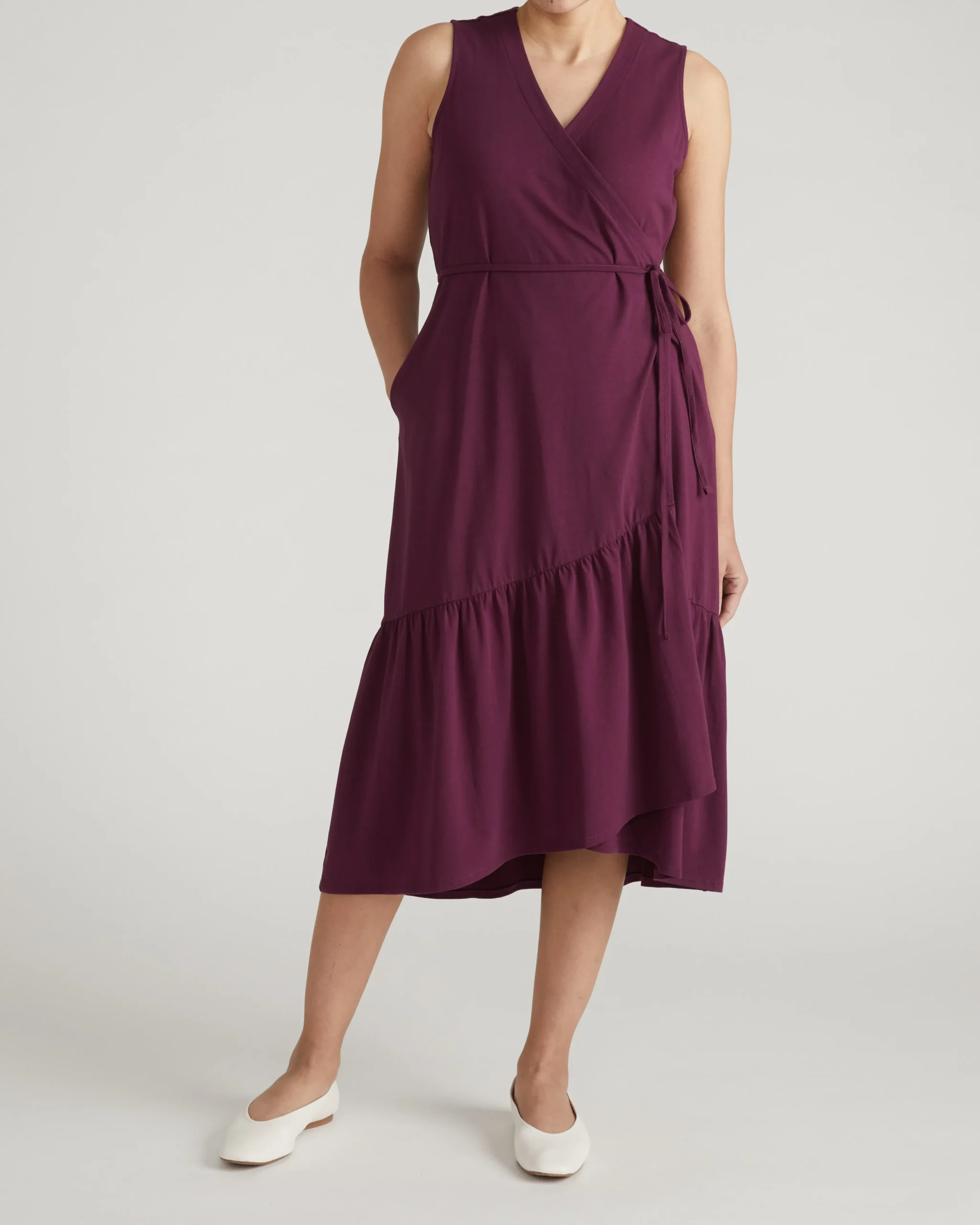 Tiered Twirl Wrap Dress Gamay