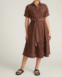 Tina Cotton Poplin Shirtdress Peppercorn