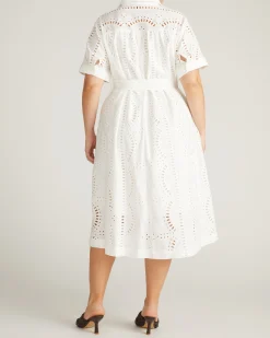 Tina Cotton Poplin Shirtdress White