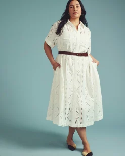 Tina Cotton Poplin Shirtdress White