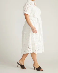 Tina Cotton Poplin Shirtdress White
