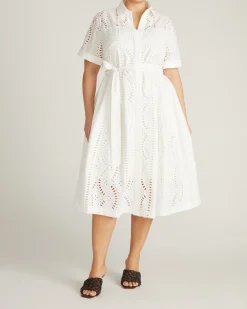 Tina Cotton Poplin Shirtdress White