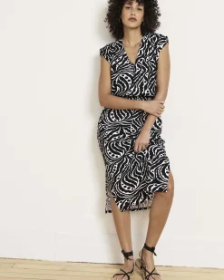 Tish Divine Jersey Kaftan Black Bosco Print