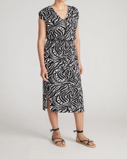 Tish Divine Jersey Kaftan Black Bosco Print