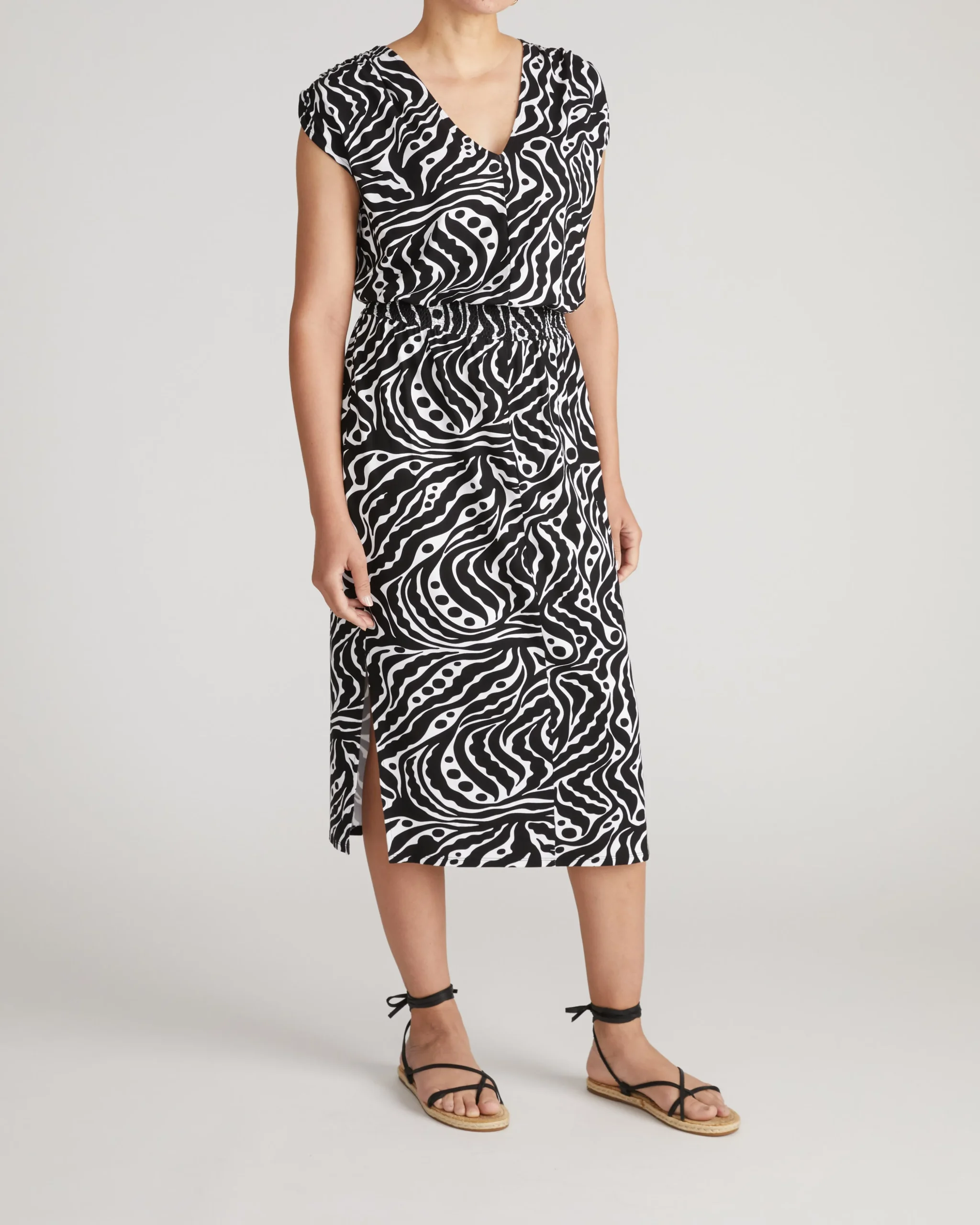 Tish Divine Jersey Kaftan Black Bosco Print