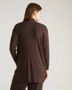 TravelKnit Minimalist Cardigan Espresso