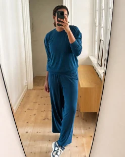 TravelKnit Relaxed Pants Blue Teal