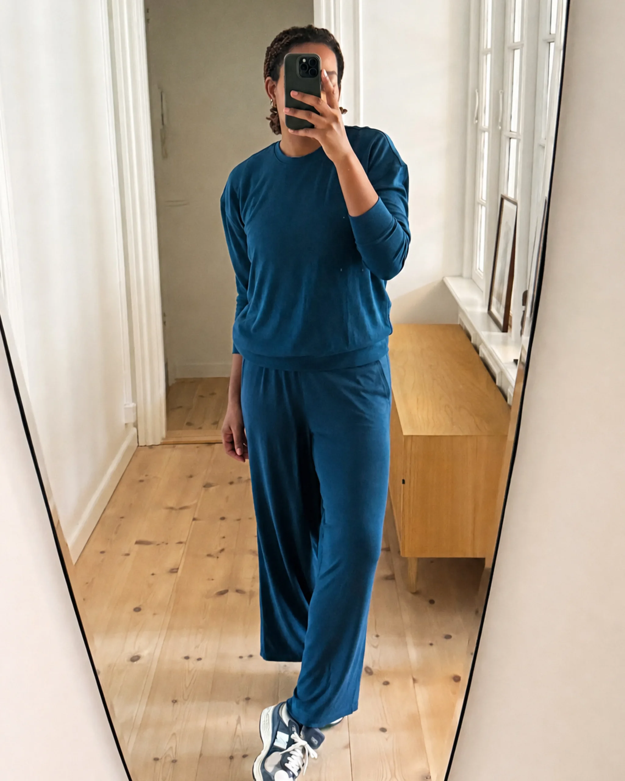 TravelKnit Relaxed Pants Blue Teal