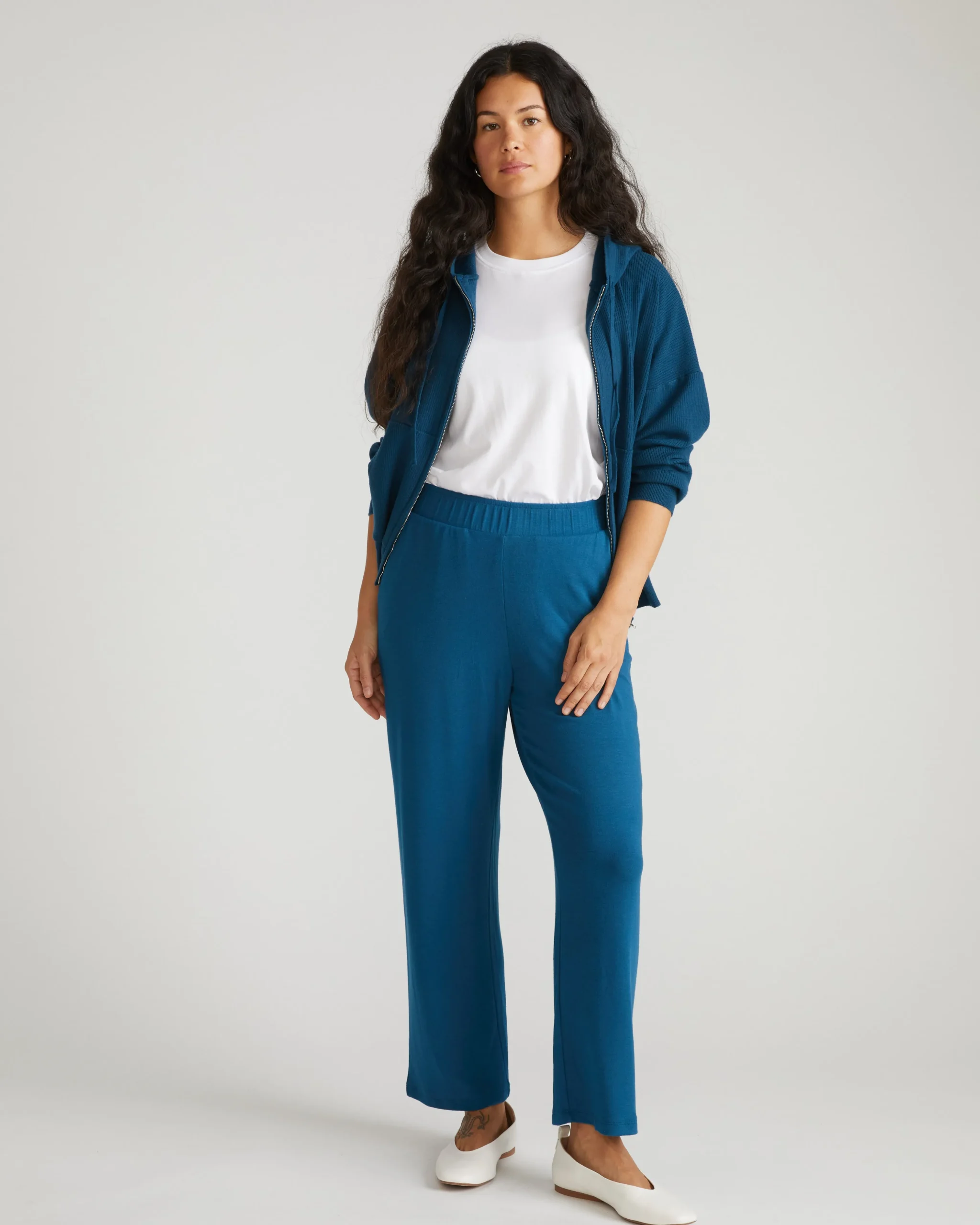 TravelKnit Relaxed Pants Blue Teal
