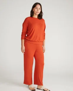 TravelKnit Relaxed Pants Warm Russet
