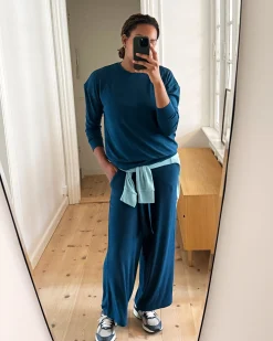 TravelKnit Sweatshirt Blue Teal