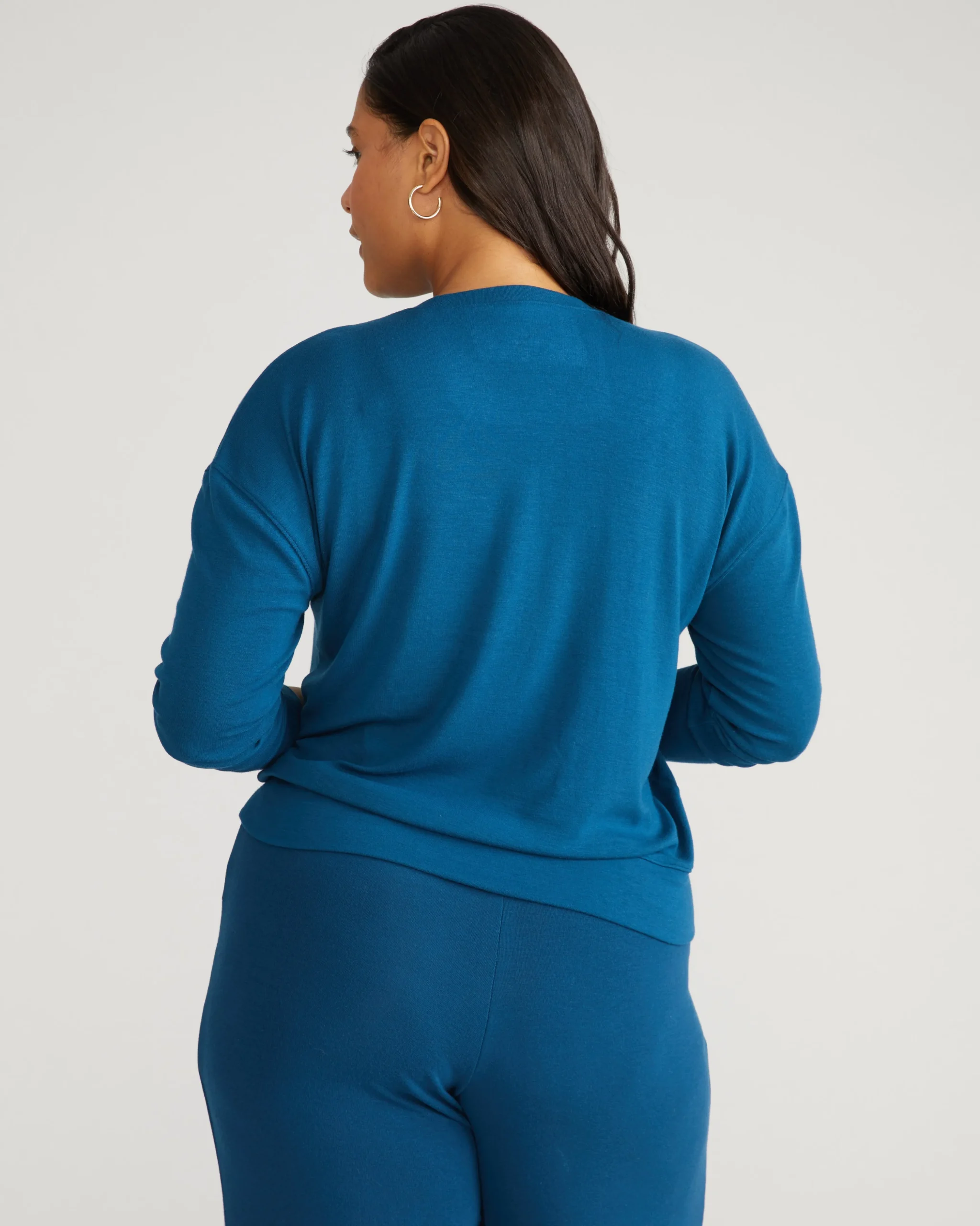 TravelKnit Sweatshirt Blue Teal