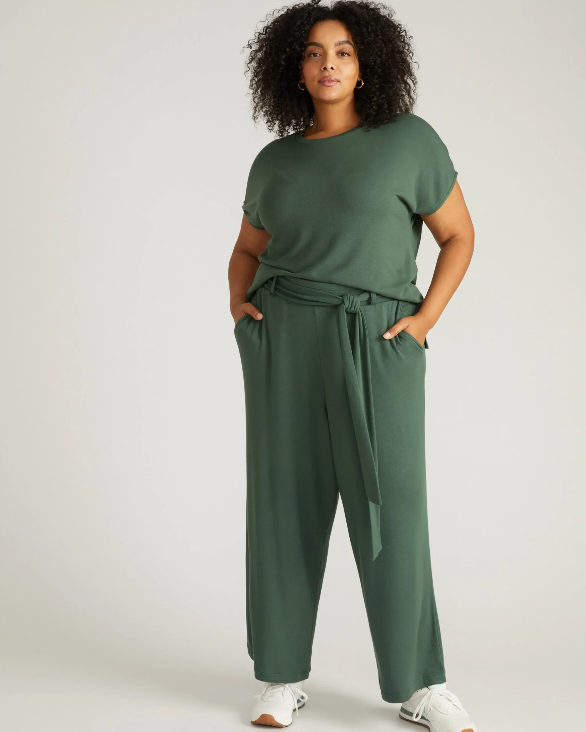 TravelKnit Wide Leg Pants Conifer
