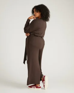 TravelKnit Wide Leg Pants Espresso