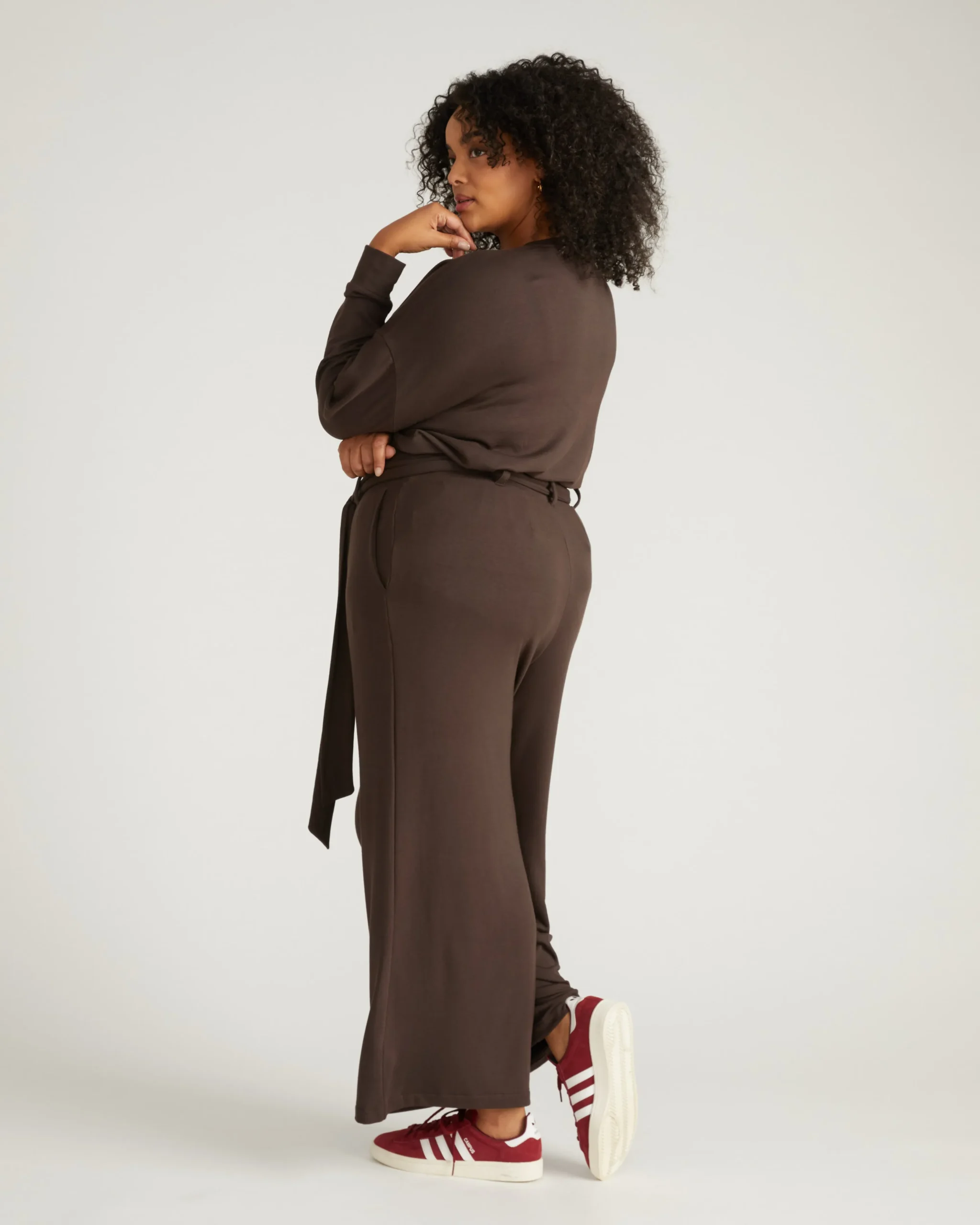 TravelKnit Wide Leg Pants Espresso