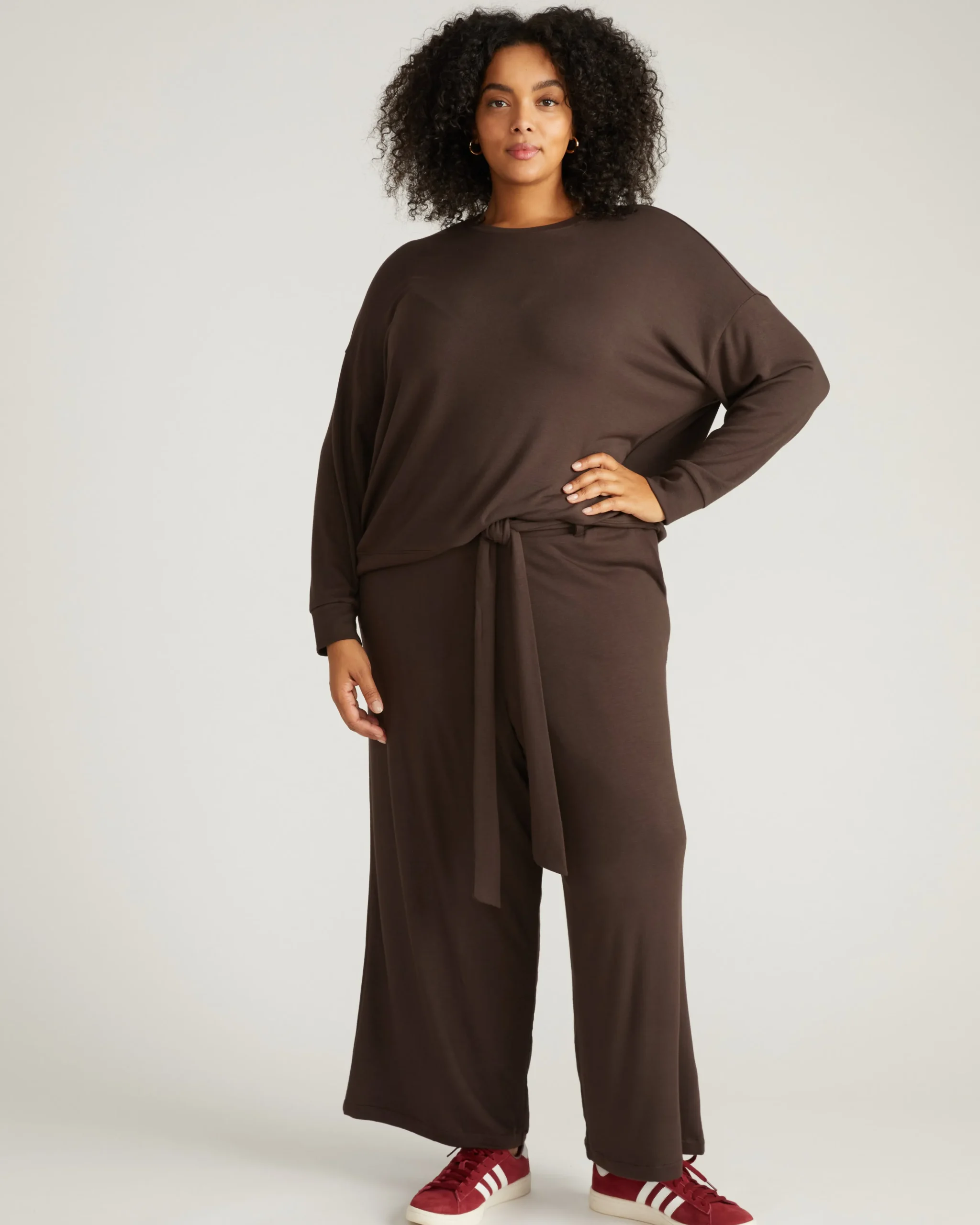 TravelKnit Wide Leg Pants Espresso