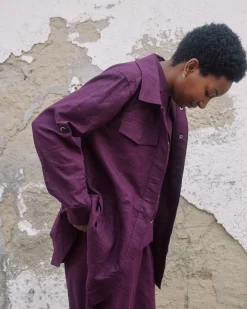 Vineyard Linen Blend Jacket Acai