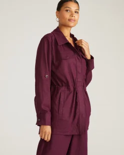 Vineyard Linen Blend Jacket Acai