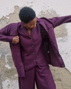 Vineyard Linen Blend Jacket Acai
