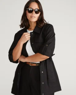 Vineyard Linen Blend Jacket Black