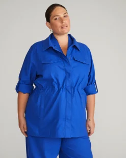 Vineyard Linen Blend Jacket Ultramarine