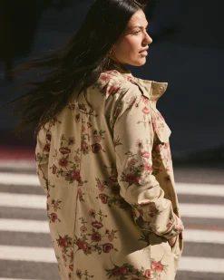 Vineyard Stretch Cotton Twill Jacket Wild Flower Bouquet Print