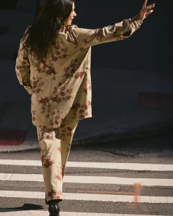 Vineyard Stretch Cotton Twill Jacket Wild Flower Bouquet Print