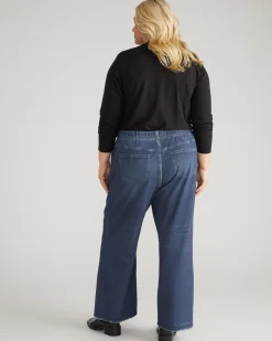 Wide Leg Sweatpant Jeans Blue Mirage