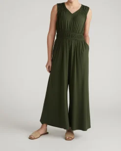 Zoey Liquid Jersey Jumpsuit Coratina Green