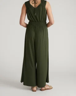 Zoey Liquid Jersey Jumpsuit Coratina Green