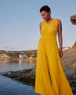 Zoey Liquid Jersey Jumpsuit Golden Hour