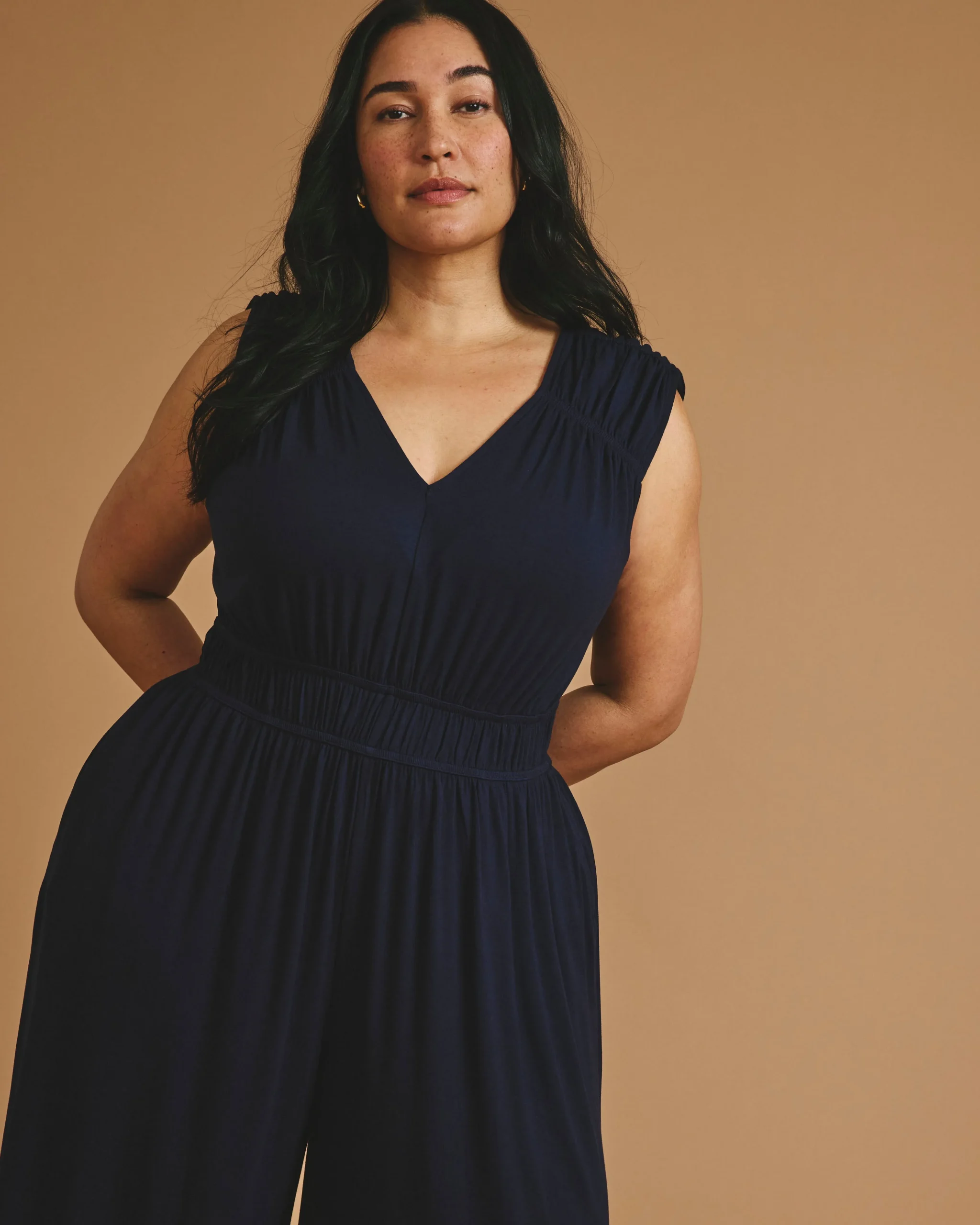 Zoey Liquid Jersey Jumpsuit Midnight