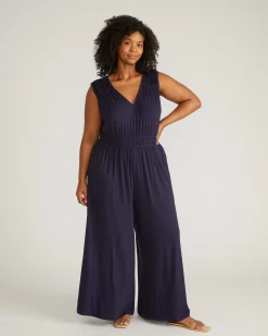Zoey Liquid Jersey Jumpsuit Midnight