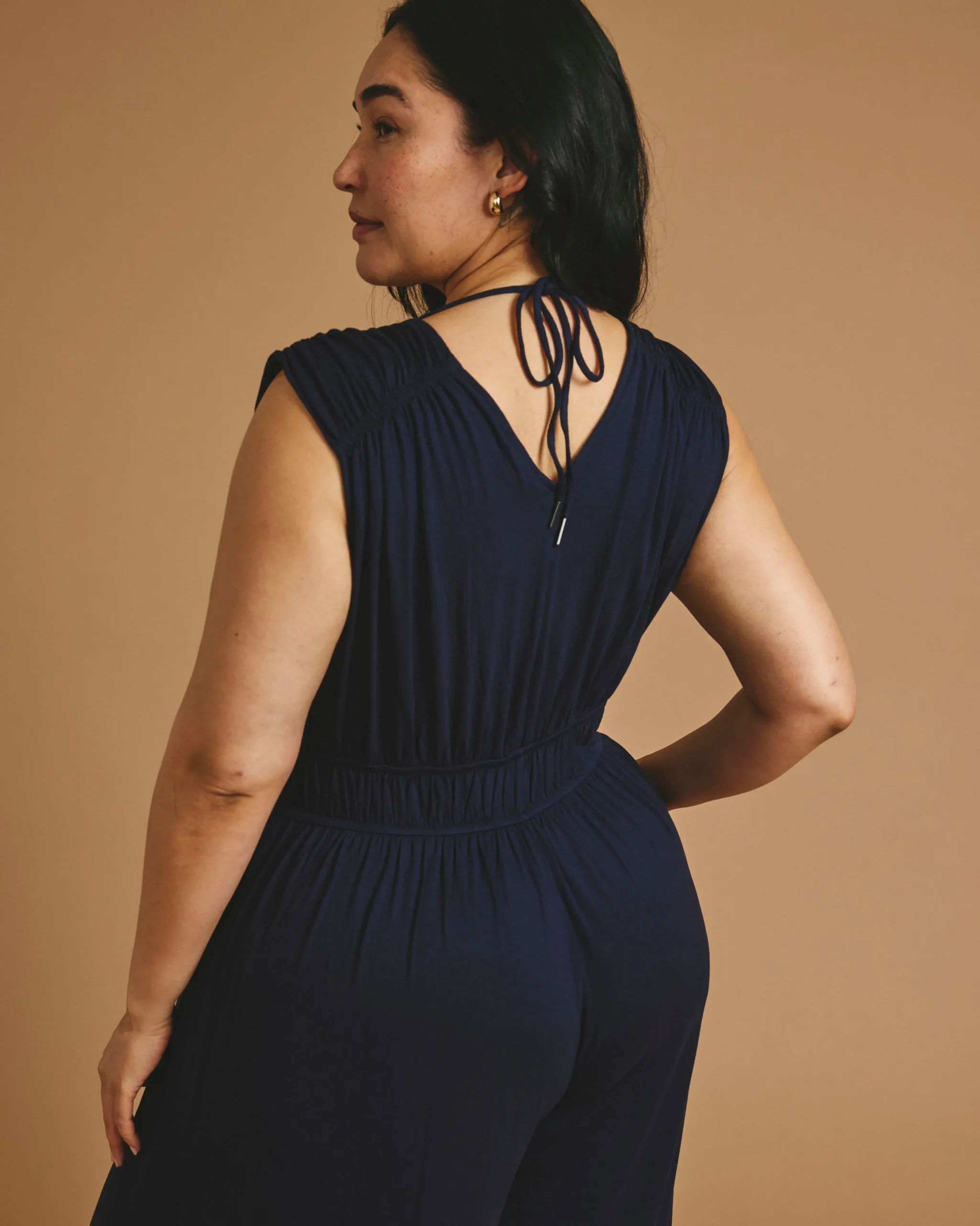Zoey Liquid Jersey Jumpsuit Midnight